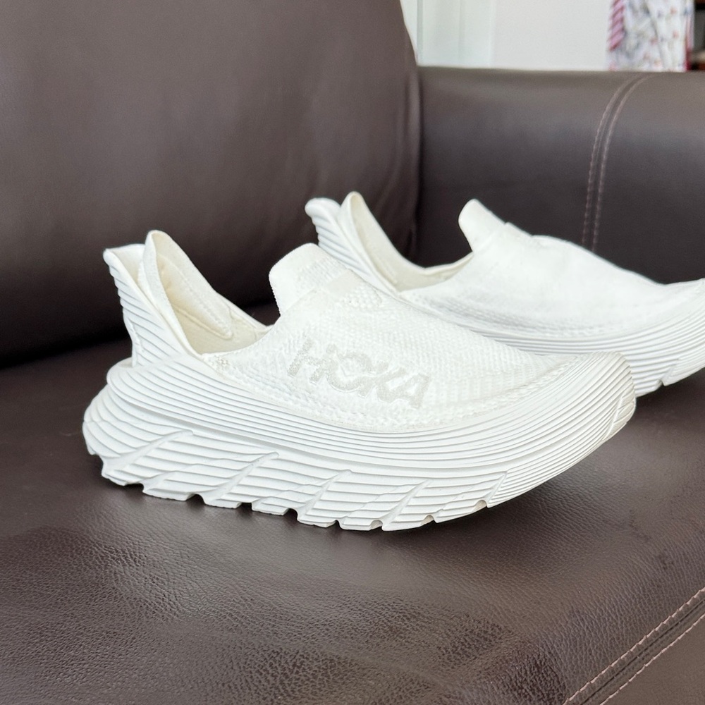 Hoka Women's All-White Slip-On Sneakers